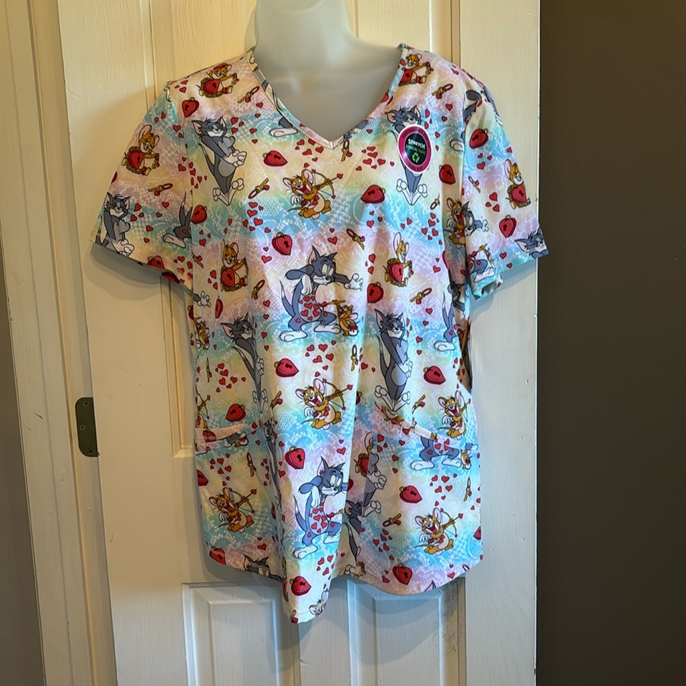 Adorable Size M Scrub Top